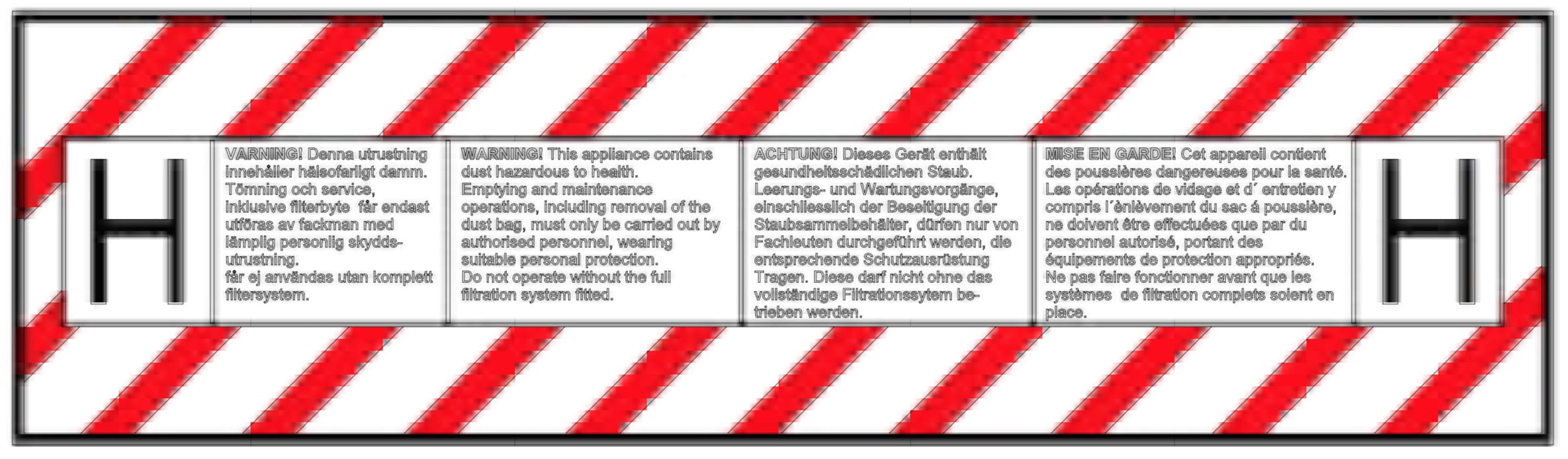 H Class Warning Label